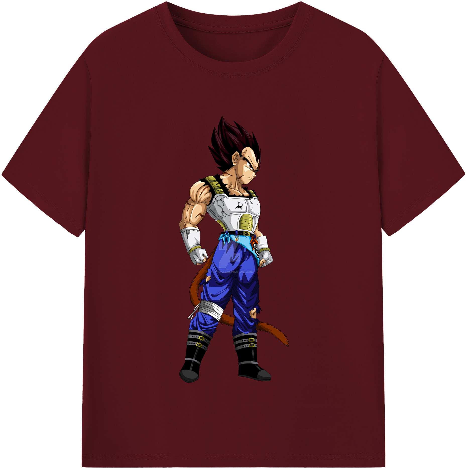 （画像用） ドラゴンボール ベジータ四世（Bejīta Yonsei）DRAGON BALL Vegeta IV 綿100％半袖Tシャツ（フロントプリント）